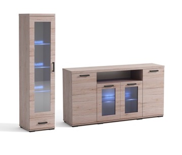 Witryna + komoda + led