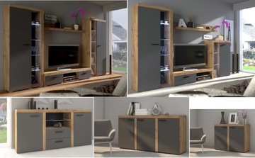 РУМБА комод, цвет дуб Лефкас, 150 см