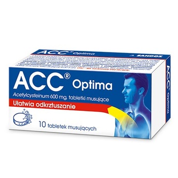 ACC Optima 600mg 10tabl.mus. kaszel oskrzela