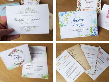 Свадебные приглашения с цветами в деревенском стиле в стиле бохо