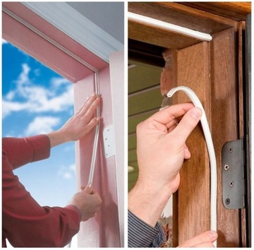 УПЛОТНИТЕЛЬ ДЛЯ ОКОН ОКНА ДВЕРИ БЕЛЫЙ ОКНО 6м Г