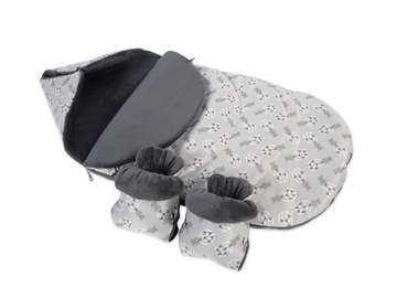 СПАЛЬНИК ДЛЯ КОЛЯСКИ + МУФТА, ПЕРЧАТКИ