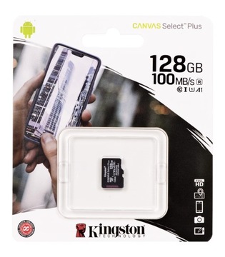 Карта памяти MicroSD Canvas Select Plus емкостью 128 ГБ