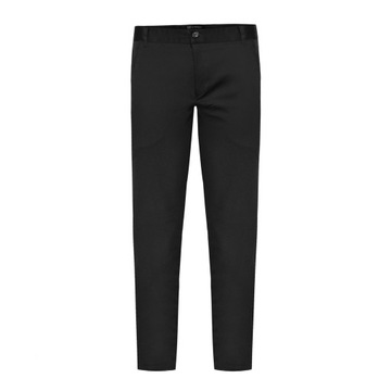 SPODNIE CHINO czarne SLIM MATERIAŁOWE W33 L36