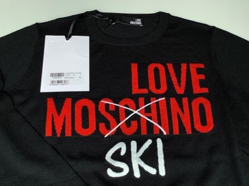 LOVE MOSCHINO oryginalny sweter r. S