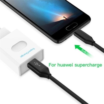 USB-C 3.1, 5 А, плетеный кабель для быстрой зарядки, 1 м