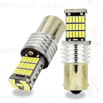ЛАМПА 45 LED SMD 4014 P21W R5W BA15S БЕЛАЯ