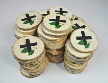 Деревянный магнит на холодильник с сувенирной печатью 100 шт.