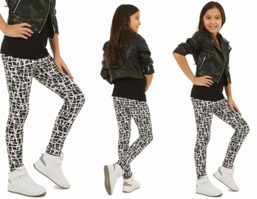 Legginsy wzorzyste getry NADRUKI - 122 KROPEK 008