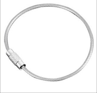 Brelok pętla do kluczy linka stalowa w pcv 1,5mm