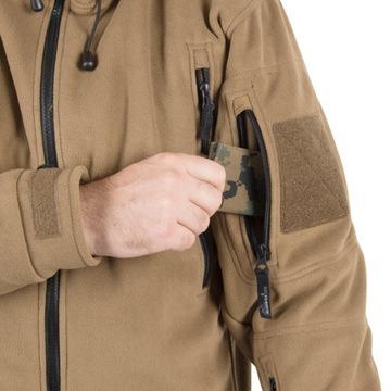 Bluza Męska Polarowa Polar Kurtka Helikon Patriot Gruba i Ciepła Coyote S