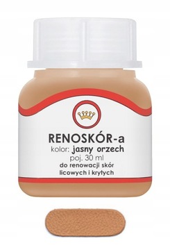 RENOSKÓR FARBA LAKIER DO SKÓRY JASNY ORZECH