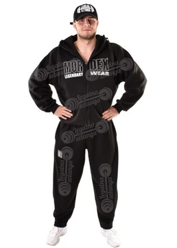Spodnie prążkowane MORDEX czarne XXXL YORK