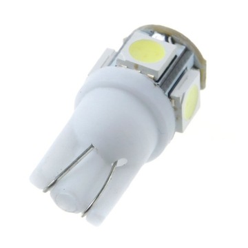 СВЕТОДИОДНЫЕ ЛАМПОЧКИ 5 SMD 5050 W5W T10 АРТ. БЕЛЫЕ 10шт.