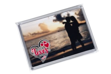 FOTO-Magnes na Walentynki RAMKA 10,5x7,5 cm Akryl