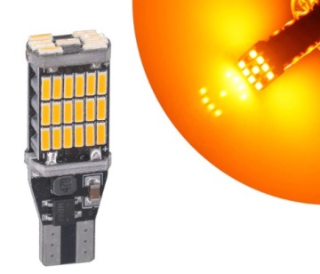 ЛАМПОЧКА 45 LED 4014 W16W T15 CANBUS ОРАНЖЕВЫЙ