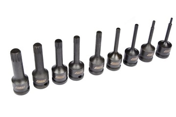 ZESTAW NASADKI UDAROWE SPLINE 1/2 M4-M16 9 szt