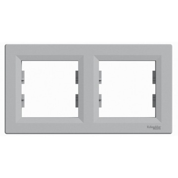 SCHNEIDER ASFORA RAMKA 2-KROTNA ALUMINIUM