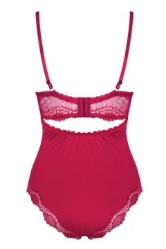 ROSALYNE Открытое красное боди Obsessive S/M
