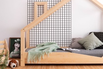 ŁÓŻKO DZIECIĘCE DREWNIANE DOMEK ======= POJEDYNCZE