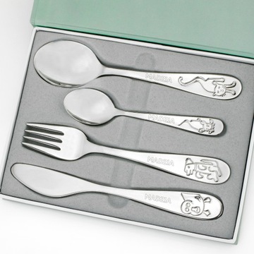 Столовые приборы ПОДАРОК ​​НА КРЕСТИЕ ДЕВОЧКЕ детям