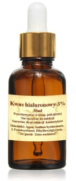 KWAS HIALURONOWY 3% 30ml trójaktywny pipeta