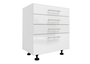 Szafka kuchenna 4 szuflady 70cm front biały połysk