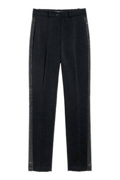 H&M 32/xXS, eleganckie spodnie ze zdobieniami