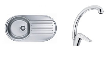 Zlewozmywak jednokomorowy Form + bateria aqua