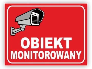 OBIEKT MONITOROWANY TABLICZKA PCV 40x30