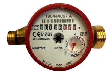 BMeters 3/4 сухой счетчик горячей воды 4.0m3 m236