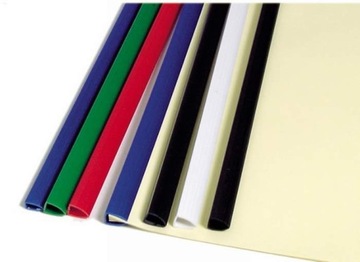 Набор для переплета документов КРЫШКИ задняя передняя упаковка 100 шт + ПОЛОСКИ черные 15 мм