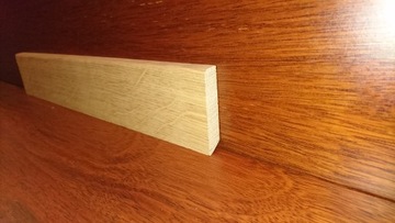 Listwa przypodłogowa dębowa drewno 80x18 mm.