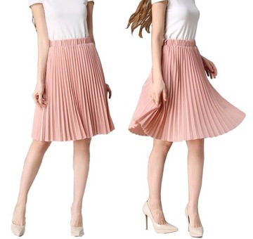 ЖЕНСКАЯ ПЛИССИРОВАННАЯ ЮБКА-МИДИ НА РЕЗИНКЕ, ЦВЕТА