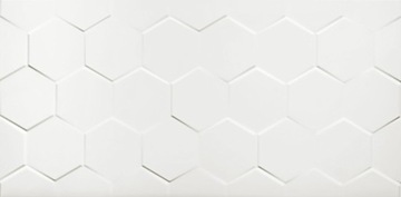 WALL WHITE HEXAGON SHINY ŚCIANA 30*60 G1 m2 zamów