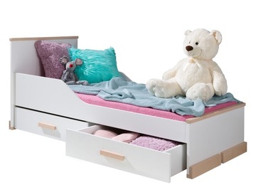 ŁÓŻKO dziecięce z 2 szufladami BLOSSOM 90x200