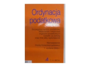Ordynacja podatkowa - wpr.D.Kosackiej-Łędzewicz
