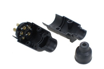 7-ПОЛЮСНАЯ ВИЛКА-КРЮК 7-КОНТАКТНАЯ 7/12 В ПЛАСТИКОВЫЙ ПРИЦЕП 10 ШТ.