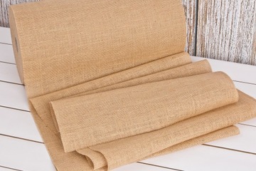 НАТУРАЛЬНАЯ ДЖУТОВАЯ ТКАНЬ 50см/1м джутовая дорожка для свадебного стола
