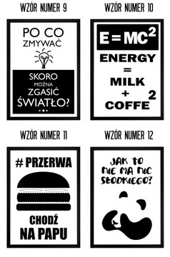 PLAKAT A3 KUCHNIA JEDZENIE CZARNA RAMA PREZENT