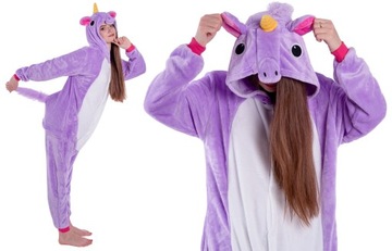 JEDNOROŻEC Piżama Dla Dzieci Kigurumi Onesie Dziecięce Przebranie 128