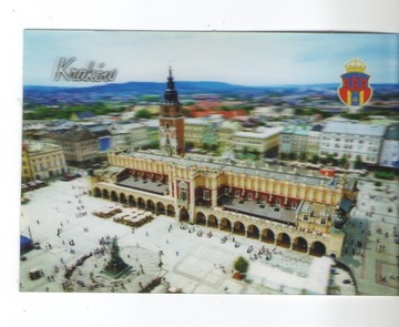 OBRAZ 3D OBRAZEK POCZTÓWKA KRAKÓW RYNEK SUKI 17 12