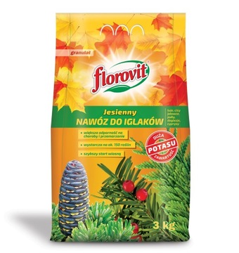 FLOROVIT JESIENNY NAWÓZ DO IGLAKÓW TUJA THUJE 3KG
