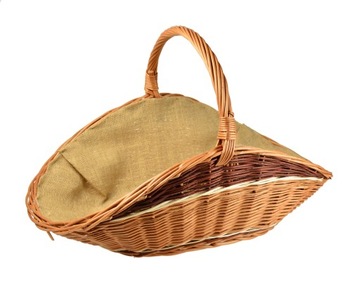 Плетеная ДЕРЕВЯННАЯ КОРЗИНА, джутовая каминная корзина