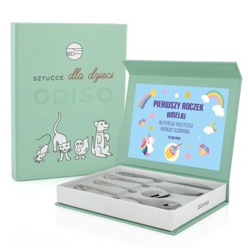 Prezent na ROCZEK sztućce dla DZIECI chłopca