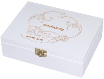 Pudełko Podziękowanie -Biały Personalizowany P021