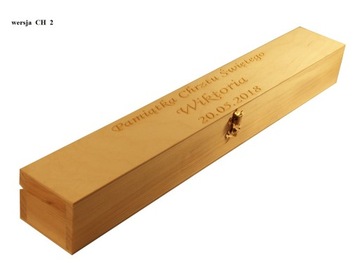 Крещальный халат и именная свеча КРЕЩЕНИЕ + Коробка