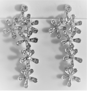 Klipsy cudo nowość srebrne cyrkonie c64