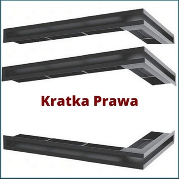 Решетка угловая люфт черная Ventlab 300х500/100 мм 3 шт.