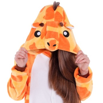 ŻYRAFA PIŻAMA Jednoczęściowa Kigurumi Onesie Kombinezon Strój L 165-174 cm